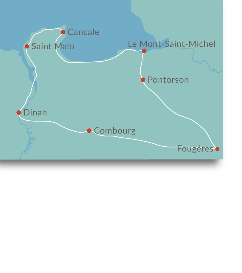 Karte Bretagne Nord ungeführt