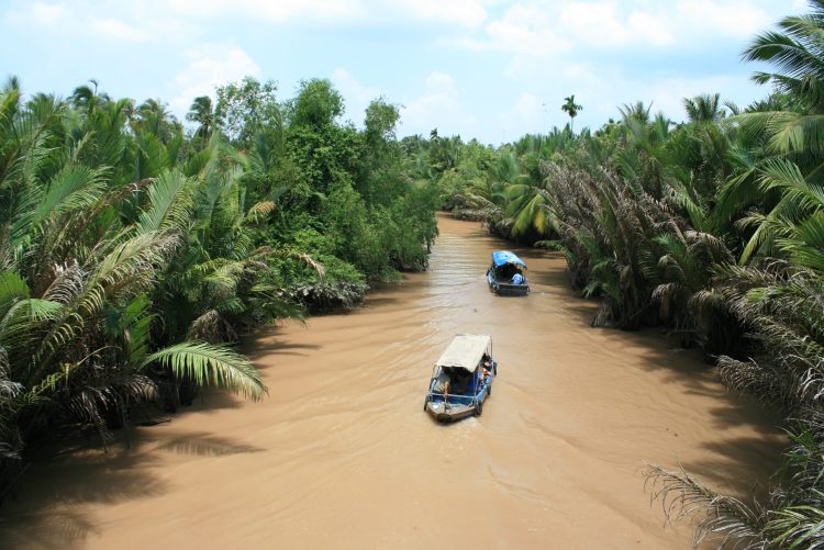 Radreise am Fluss Mekong in Vietnam