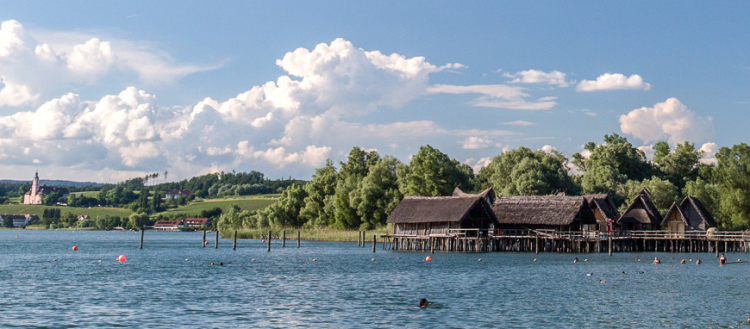 View at lake dwellings on Lake Constance