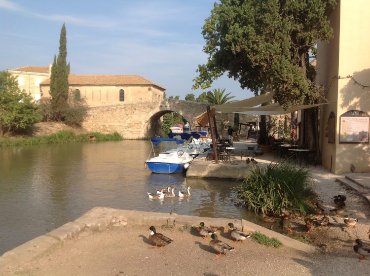 View at shore of Canal du Midi