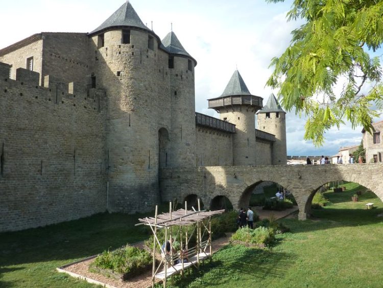 Blick auf Weltkulturerbe in Carcassonne