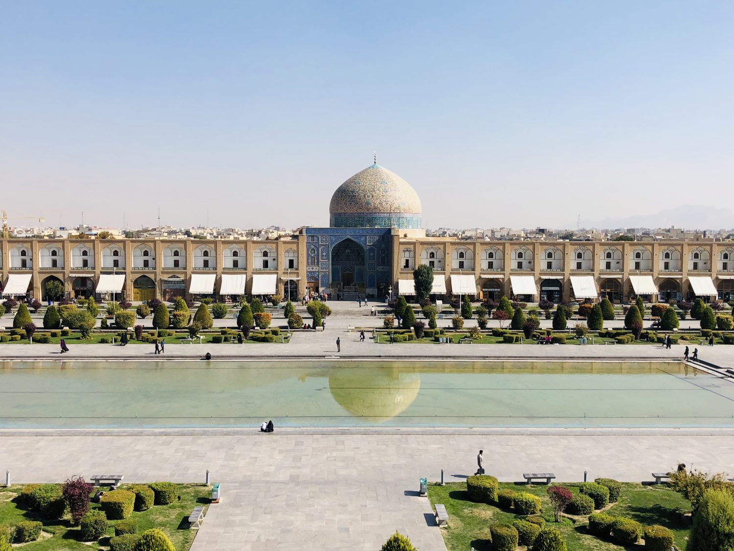 Aussicht auf die Moschee auf unserer Radreise