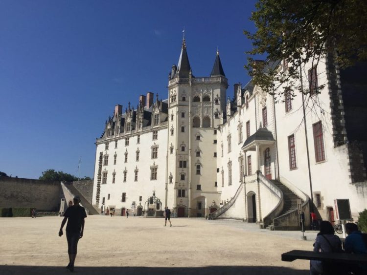 view of the castle in nantes