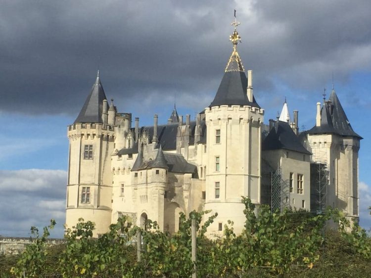 view of the castle in Saumur